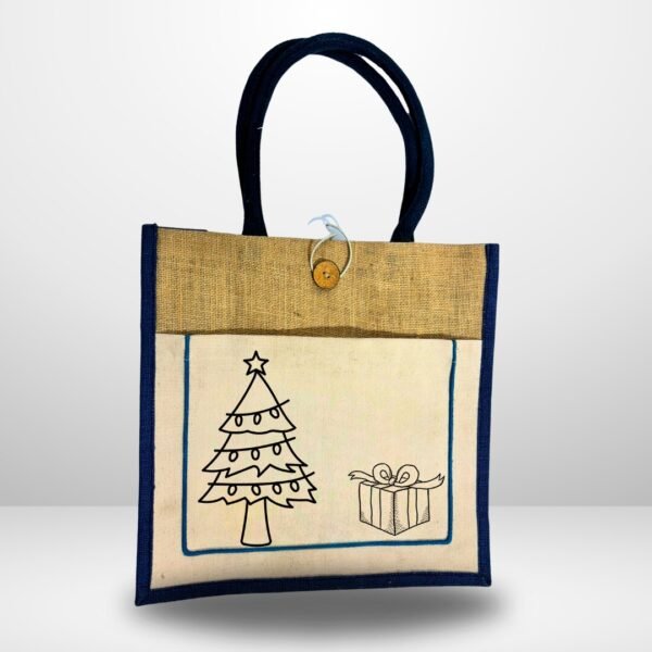 Festive Jute Tote Bag